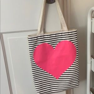 cute heart tote bag
